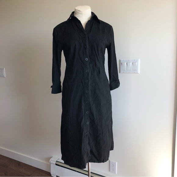 Stills Black Linen Safari Style Dress - Picture 11 of 16